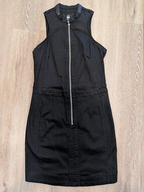 G-Star RAW CORE Single Zip Dress | Black | Medium | Worn Once + Dry Cleaned